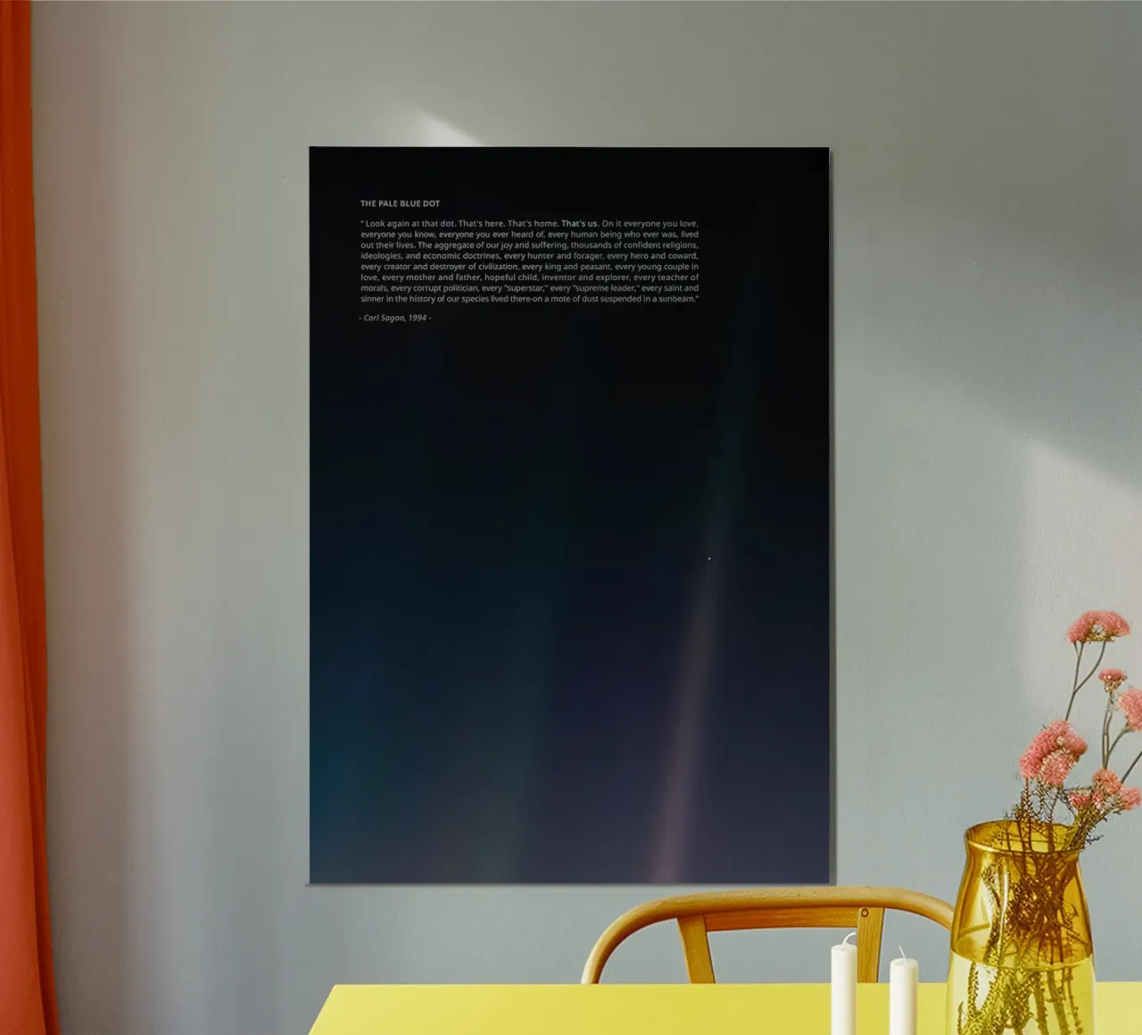 Carl Sagan Punto blu pallido poster da mary shop