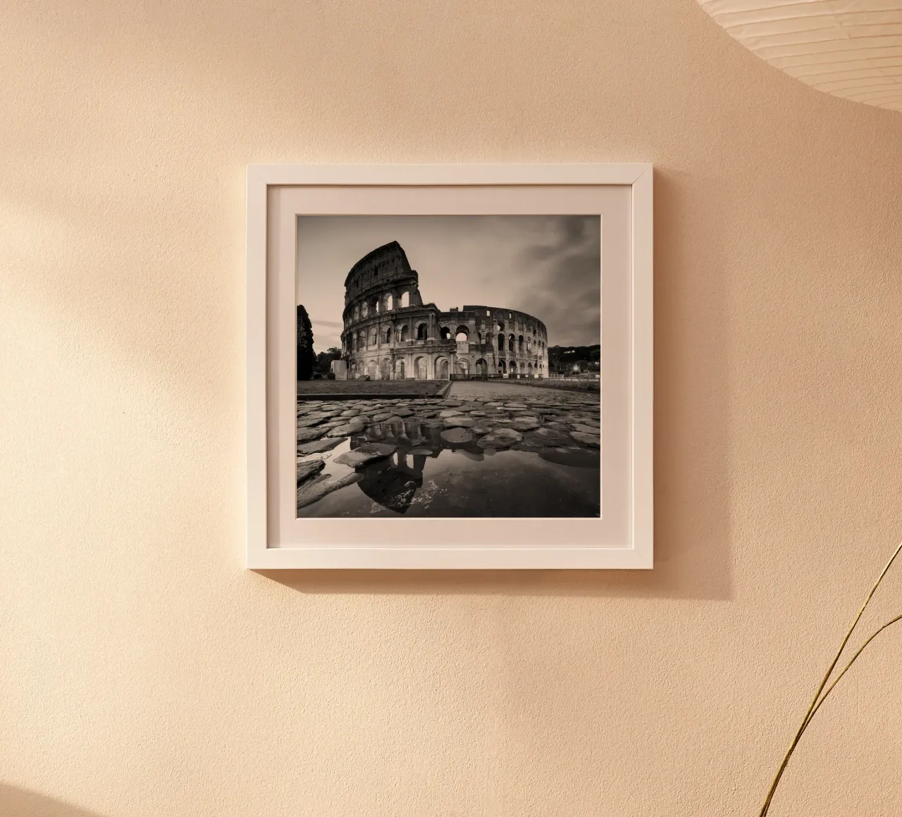 Il Colosseo, Roma poster con telaio in legno da mary shop