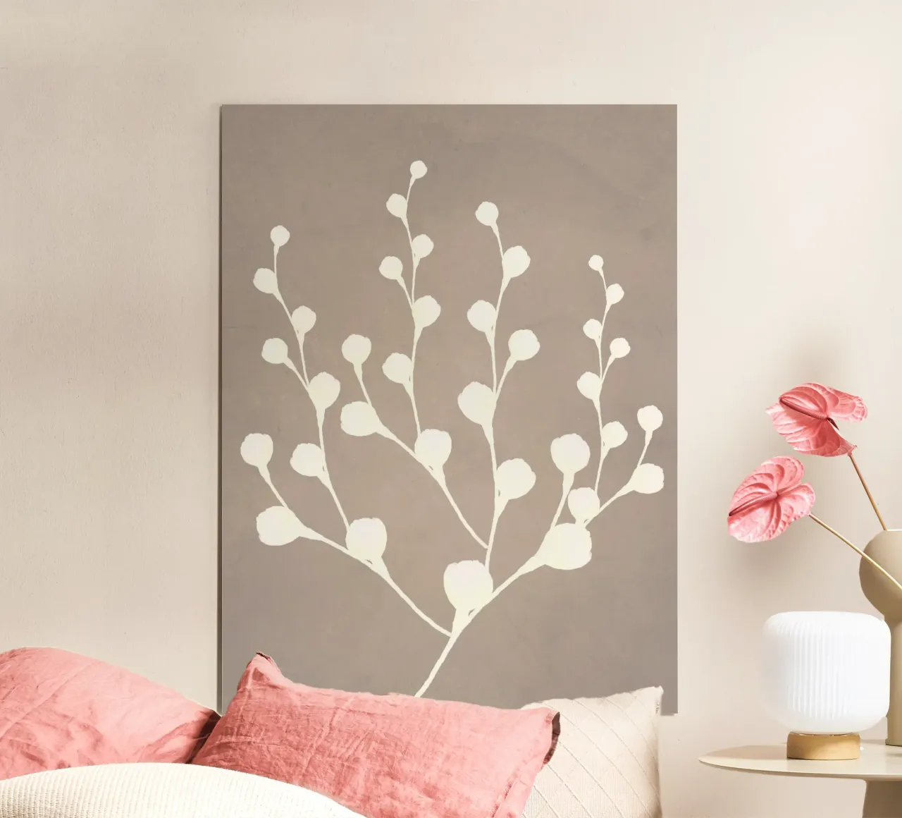 Grigio millenario poster con telaio in alluminio da WijdevenPrints
