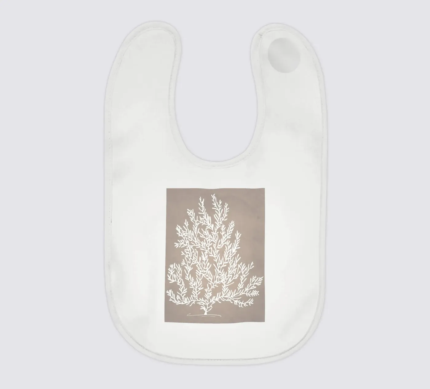 Millennial Grey baby bib by WijdevenPrints