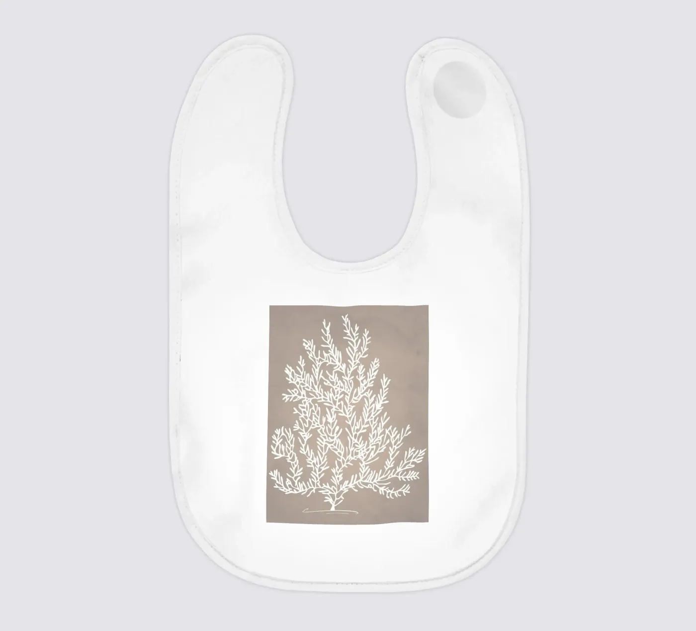 Millennial Grey baby bib by WijdevenPrints