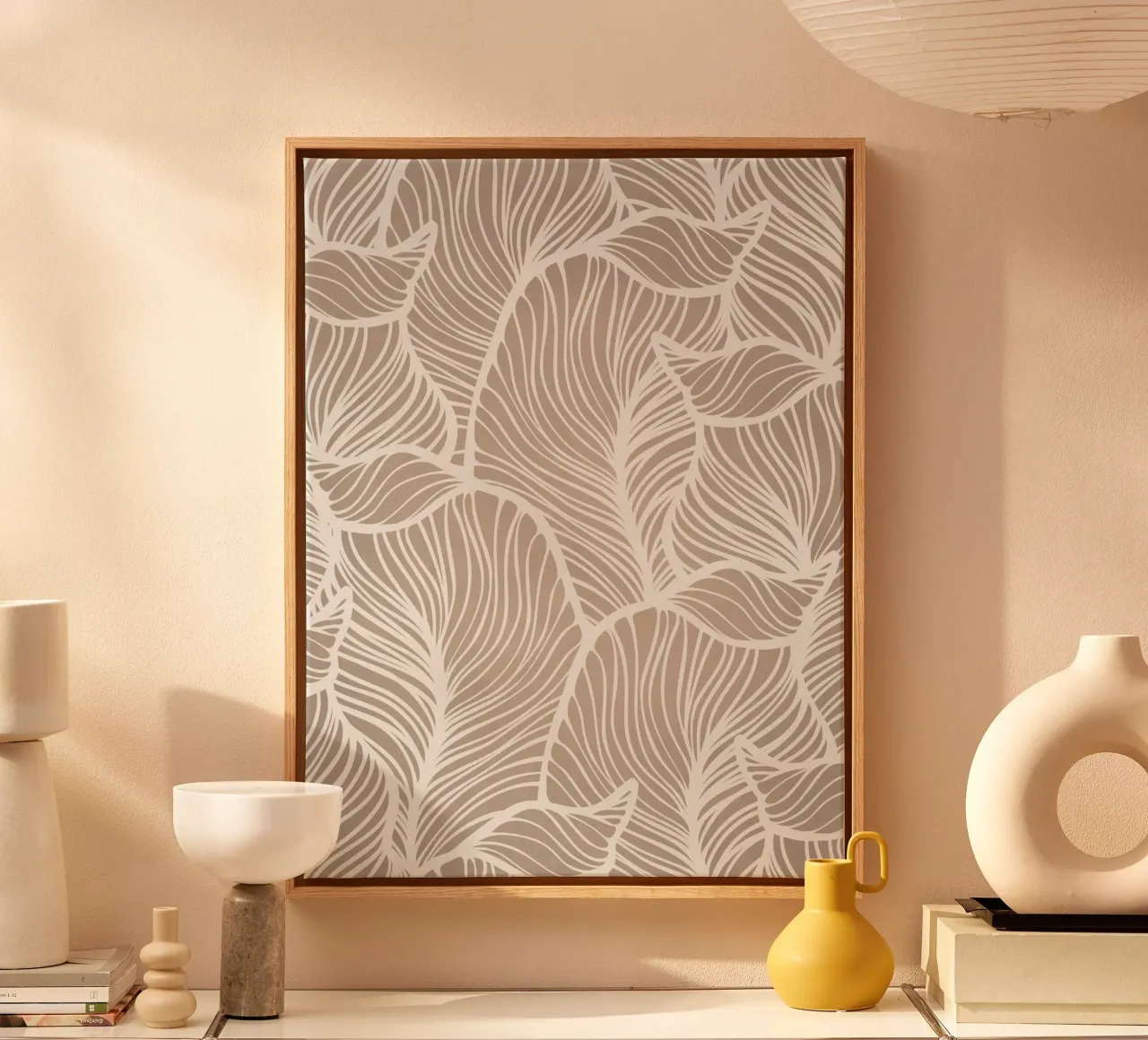 Grigio millenario tela con Cornice a cassetta da WijdevenPrints
