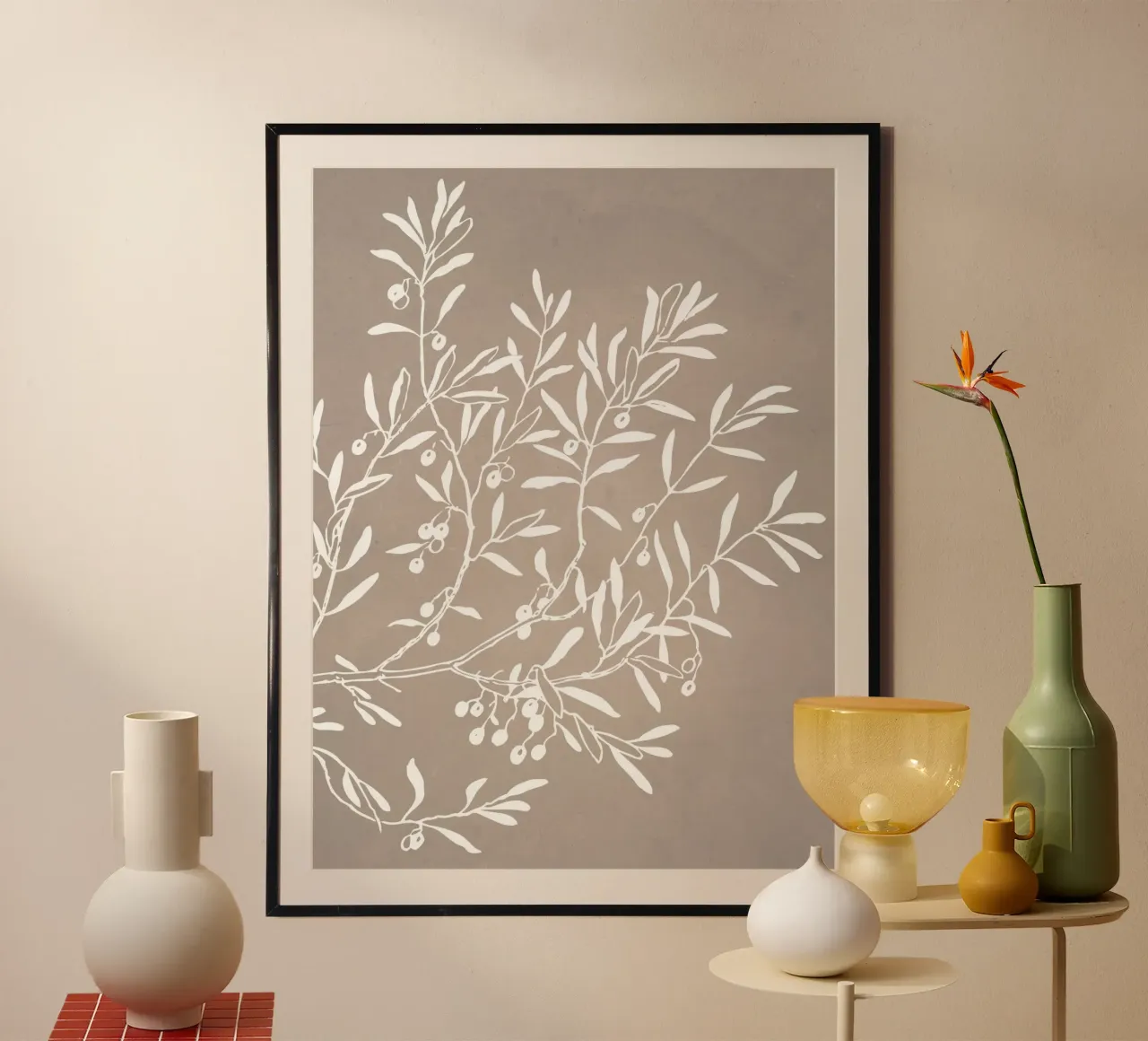 Grigio millenario poster con telaio in alluminio da WijdevenPrints