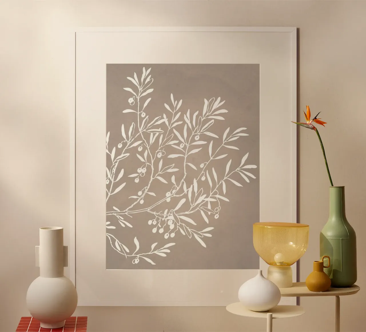 Grigio millenario poster con telaio in alluminio da WijdevenPrints