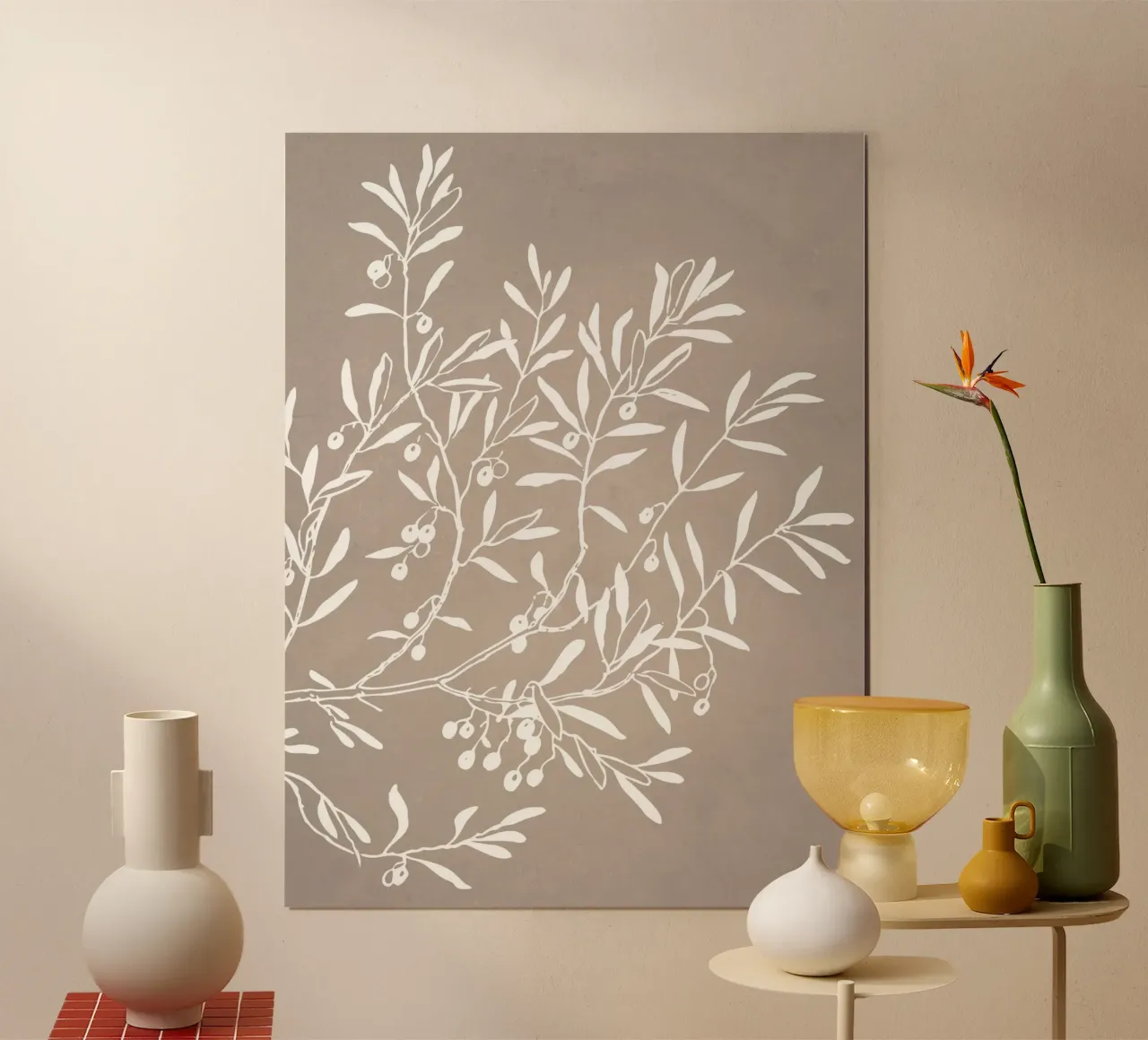 Grigio millenario poster con telaio in alluminio da WijdevenPrints
