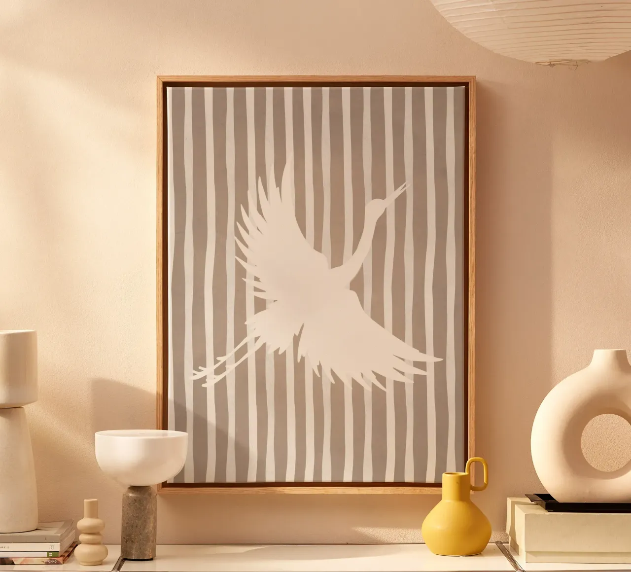Millennial Grijs canvas met Baklijst van WijdevenPrints