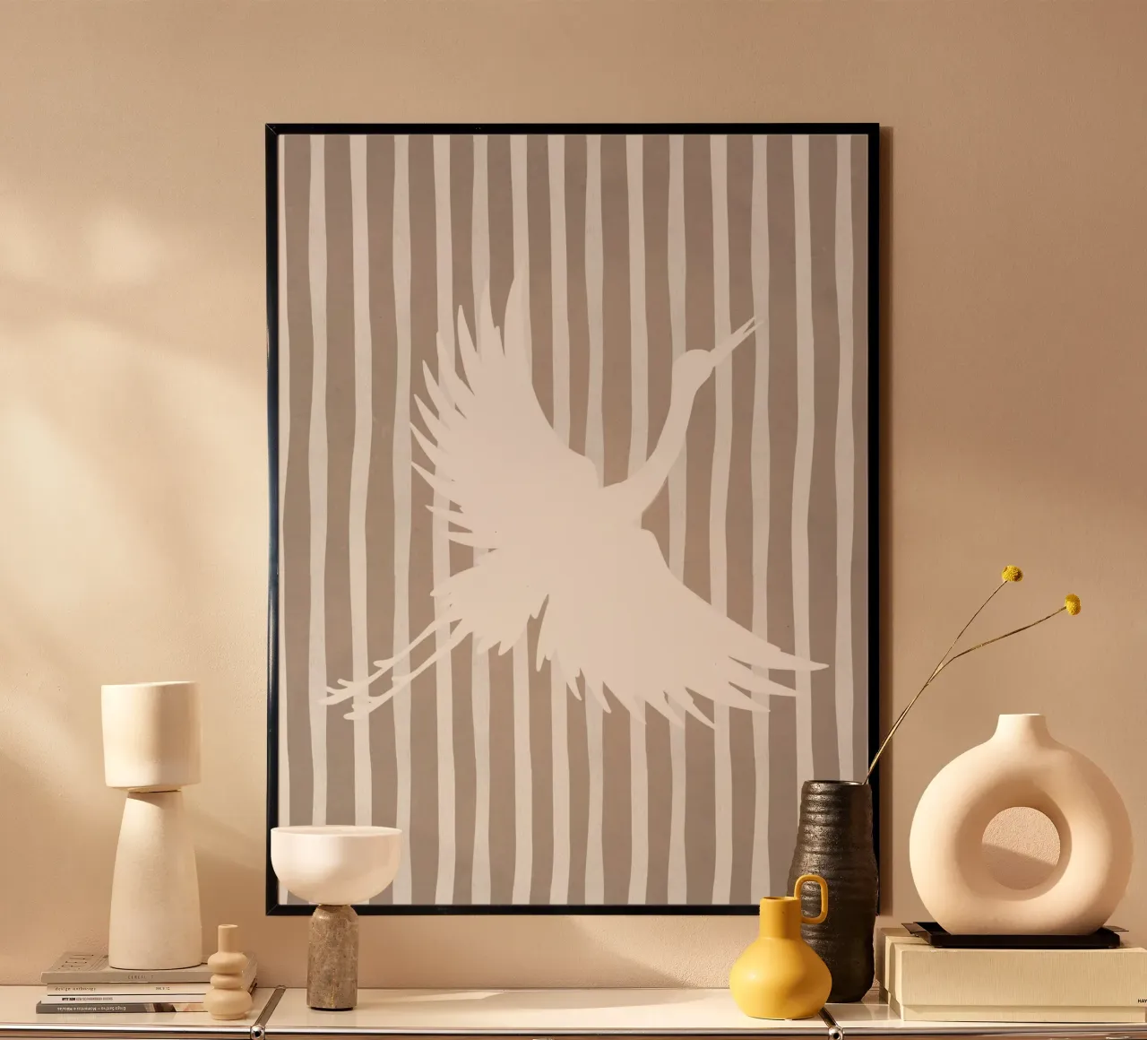 Grigio millenario poster con telaio in plastica da WijdevenPrints