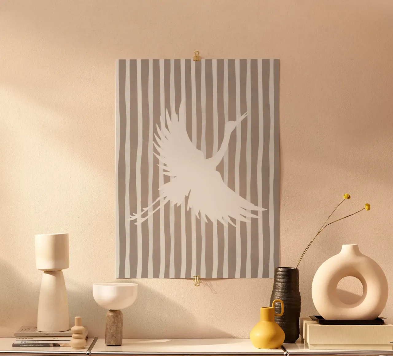 Grigio millenario poster con telaio in plastica da WijdevenPrints