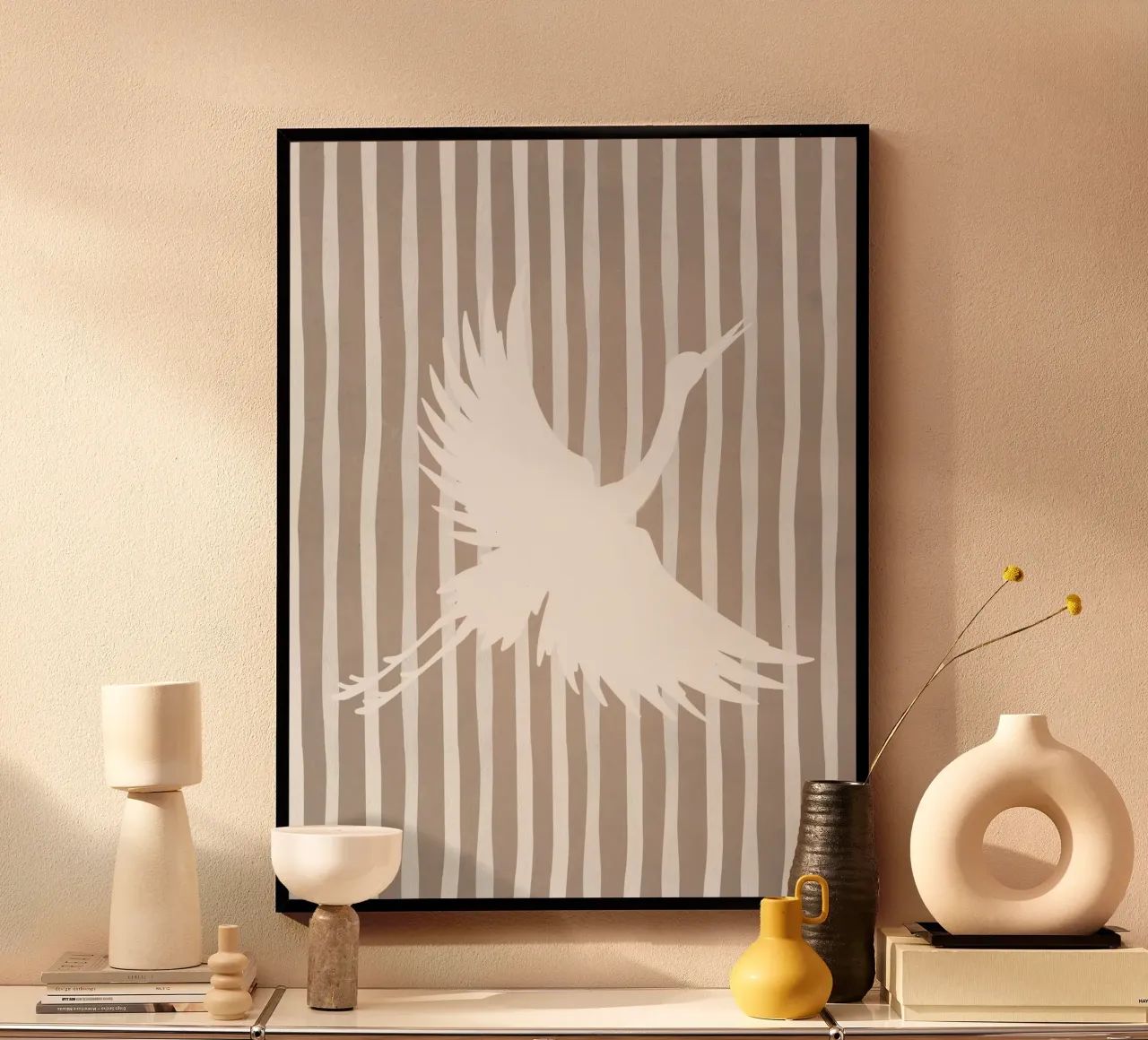 Grigio millenario poster con telaio in plastica da WijdevenPrints