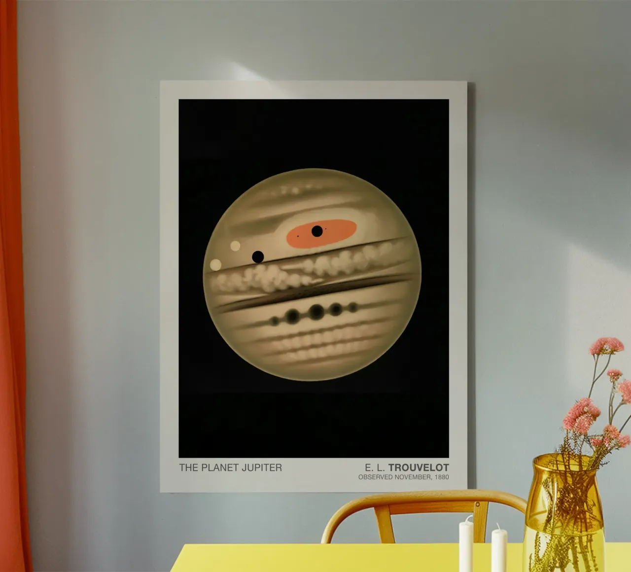 Der Planet Jupiter Leinwand mit Schattenfugenrahmen von mary shop