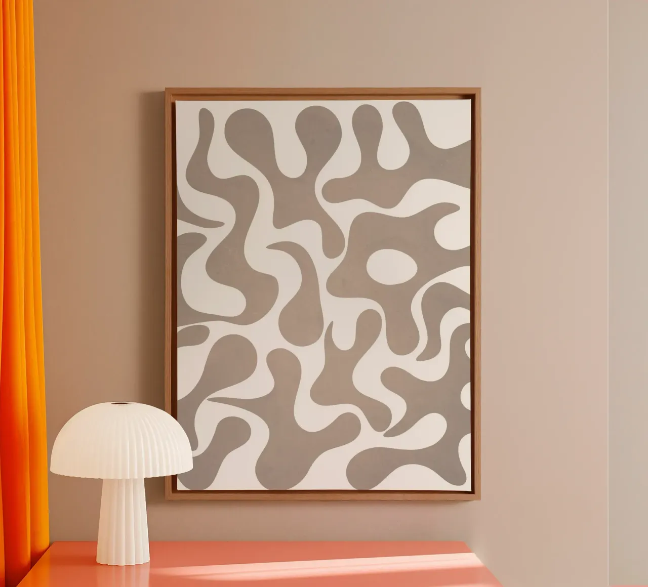 Millennial Grijs canvas met Baklijst van WijdevenPrints