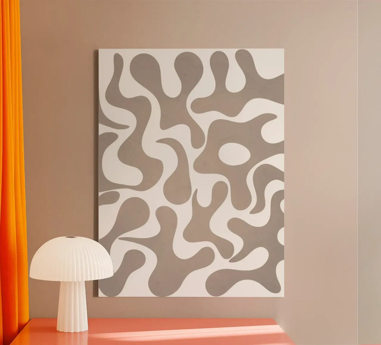 Millennial Grijs canvas met Baklijst van WijdevenPrints