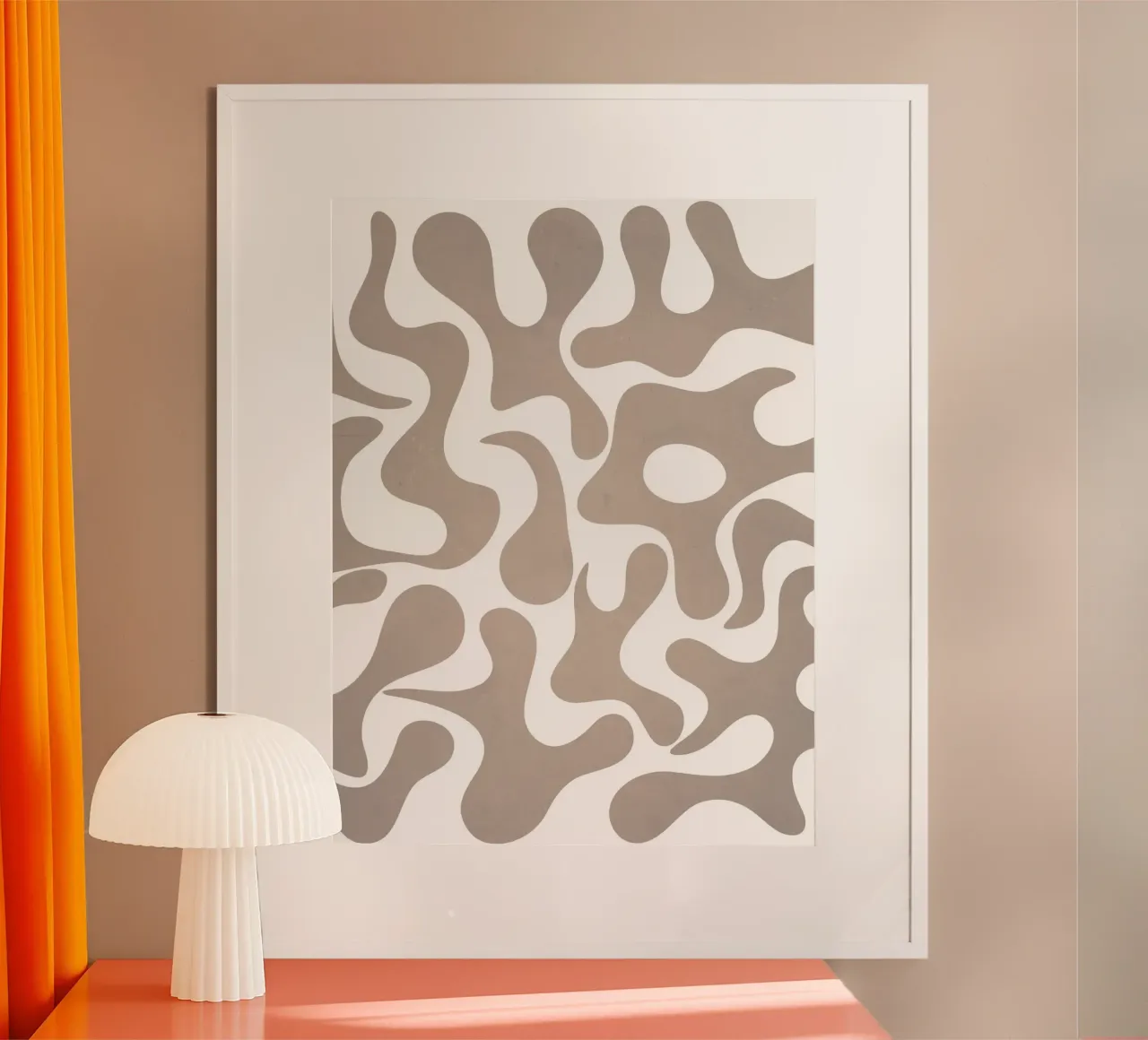 Grigio millenario poster con telaio in legno da WijdevenPrints