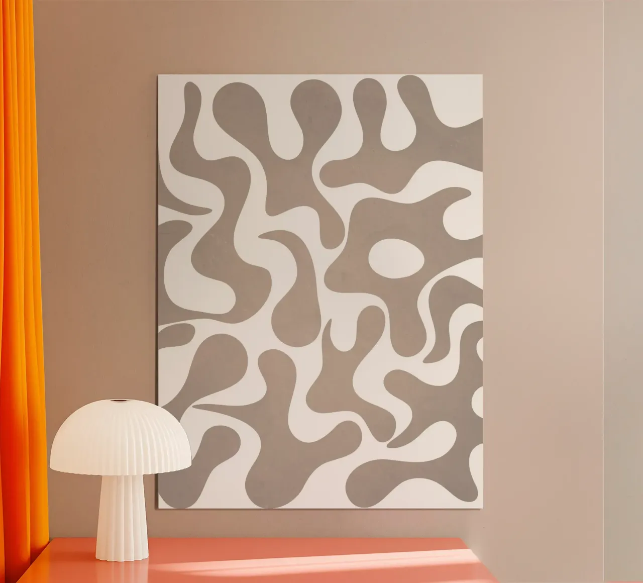 Grigio millenario poster con telaio in legno da WijdevenPrints