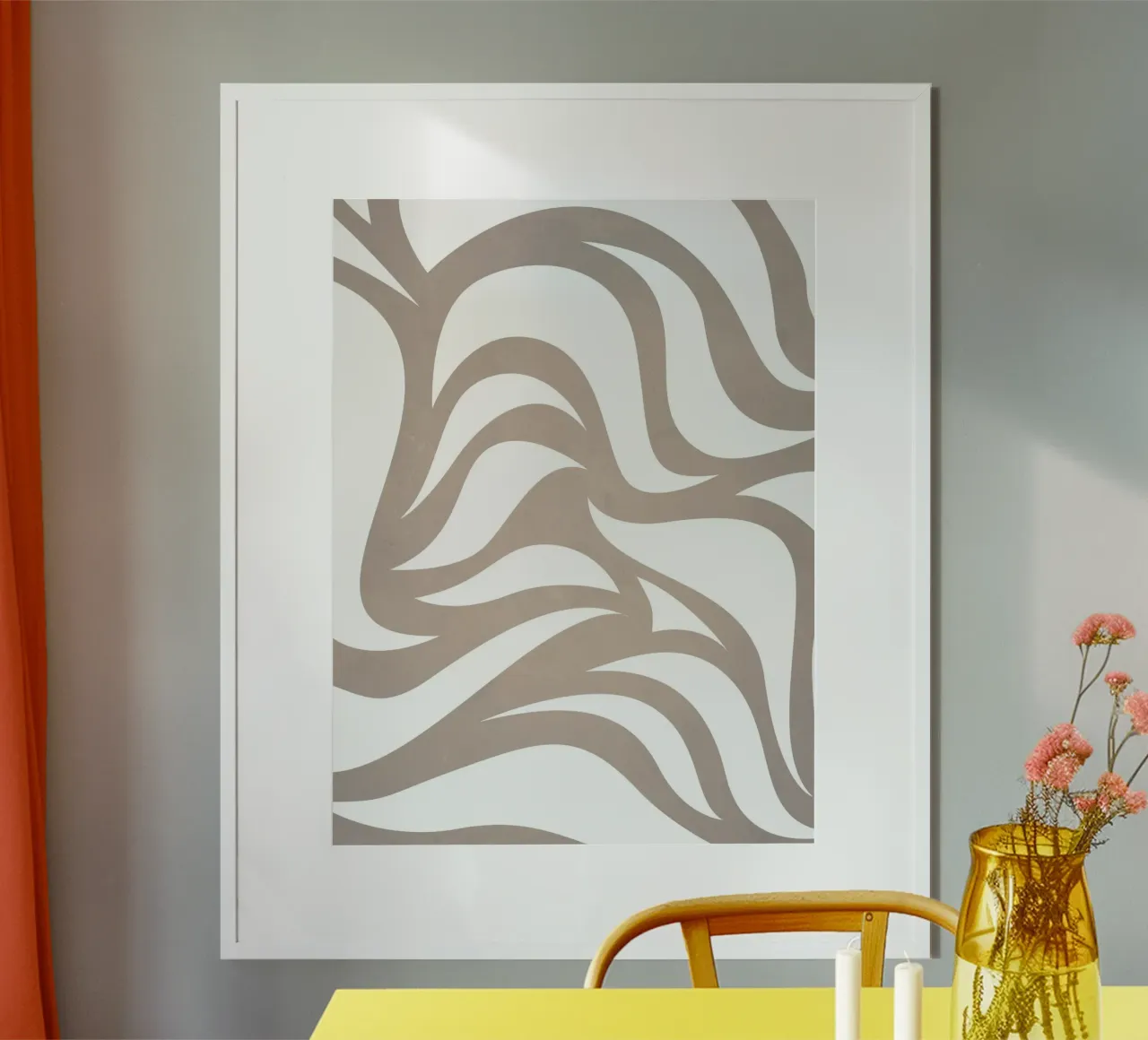 Grigio millenario poster con telaio in alluminio da WijdevenPrints
