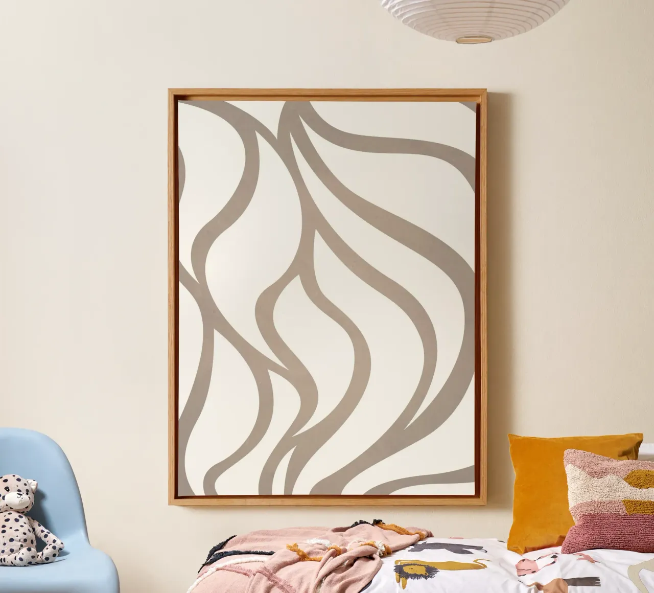 Millennial Grijs canvas met Baklijst van WijdevenPrints