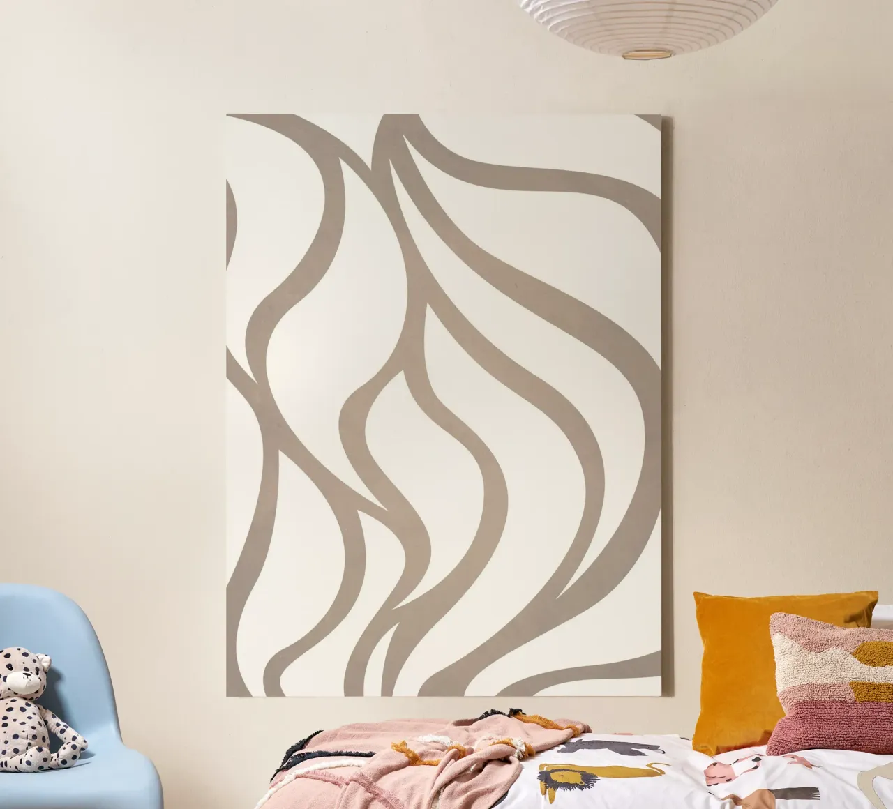 Millennial Grijs canvas met Baklijst van WijdevenPrints