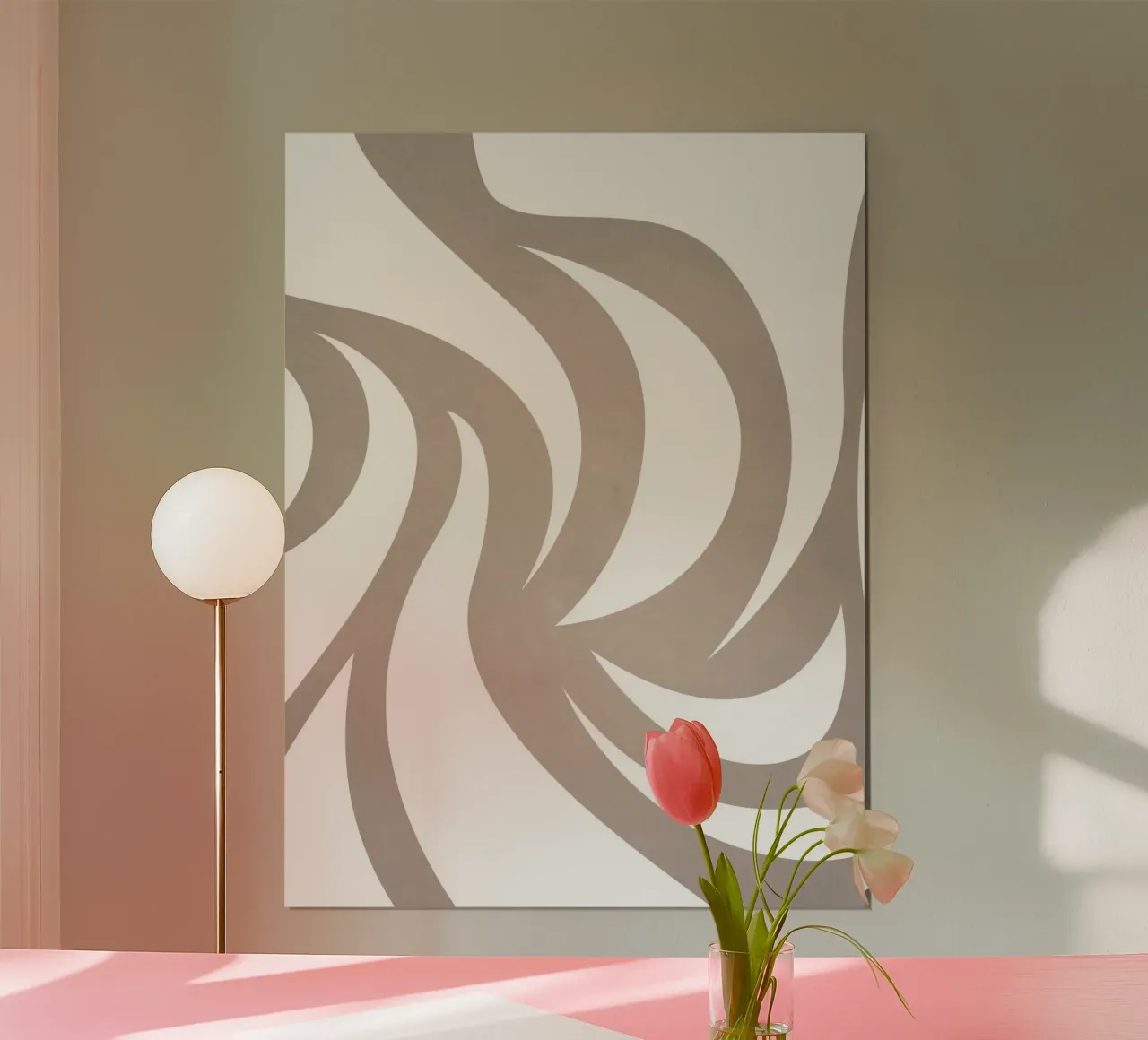 Grigio millenario poster con telaio in legno da WijdevenPrints