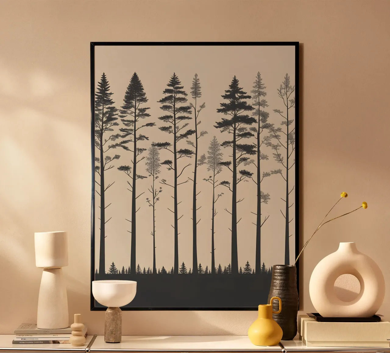 Semplice silhouette della linea del bosco poster da The Green Room