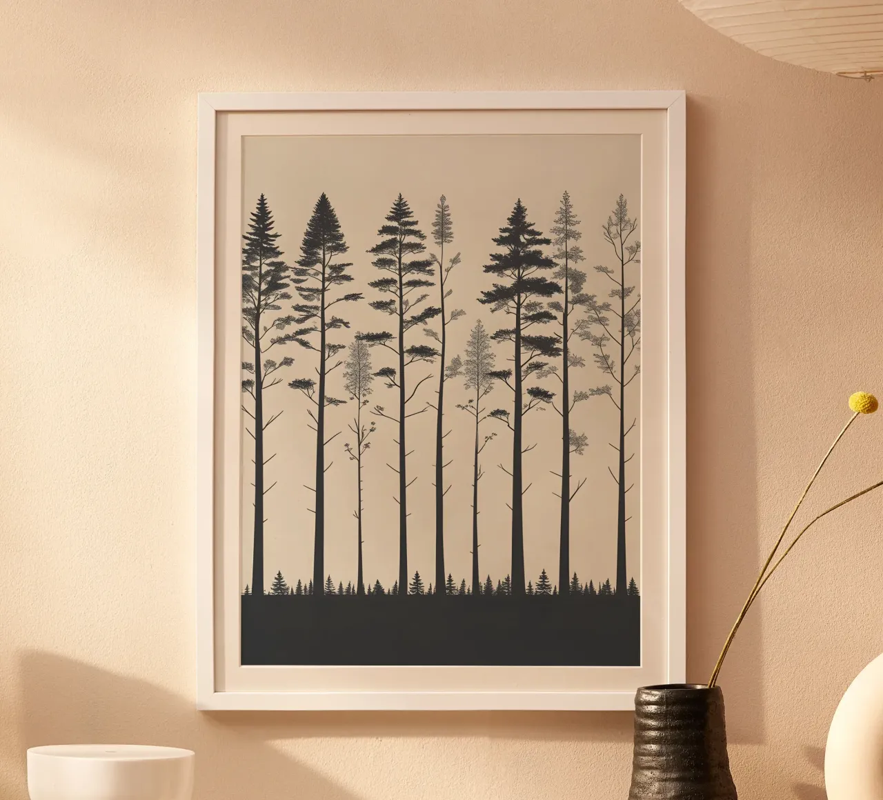 Semplice silhouette della linea del bosco poster da The Green Room