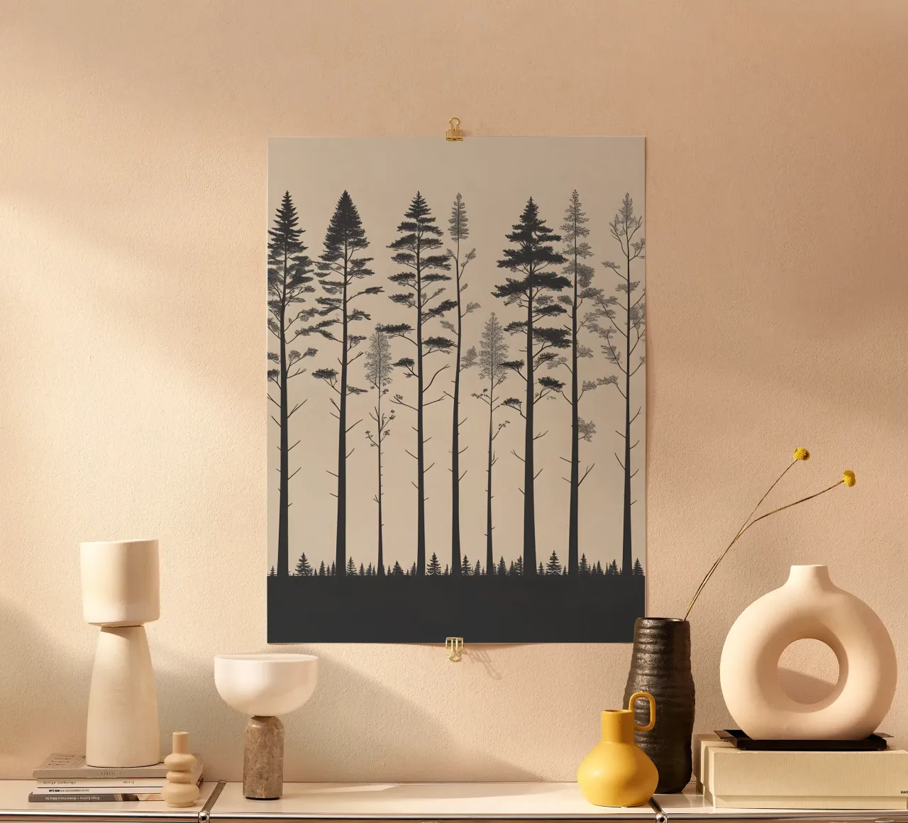 Semplice silhouette della linea del bosco poster da The Green Room