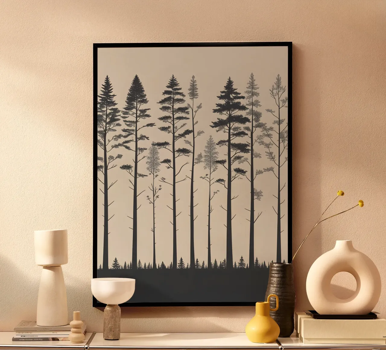 Semplice silhouette della linea del bosco poster da The Green Room