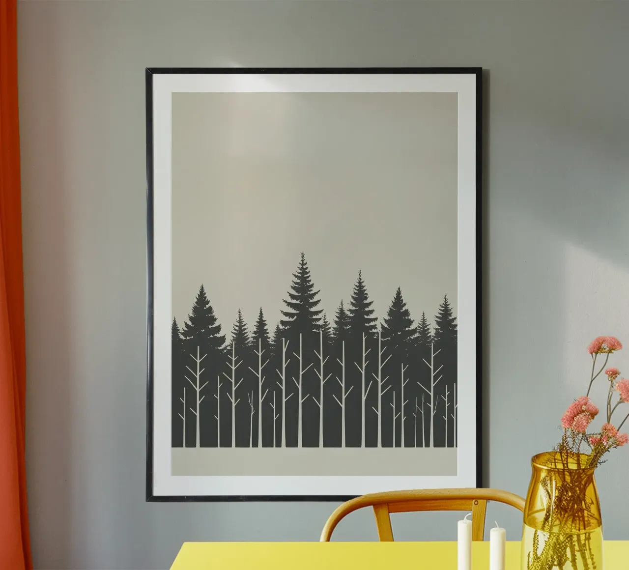 Semplice silhouette della linea del bosco poster da The Green Room