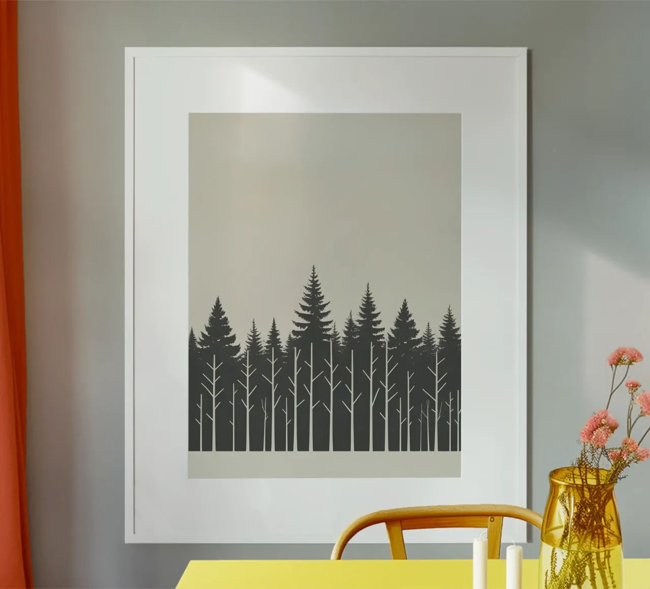 Semplice silhouette della linea del bosco poster da The Green Room