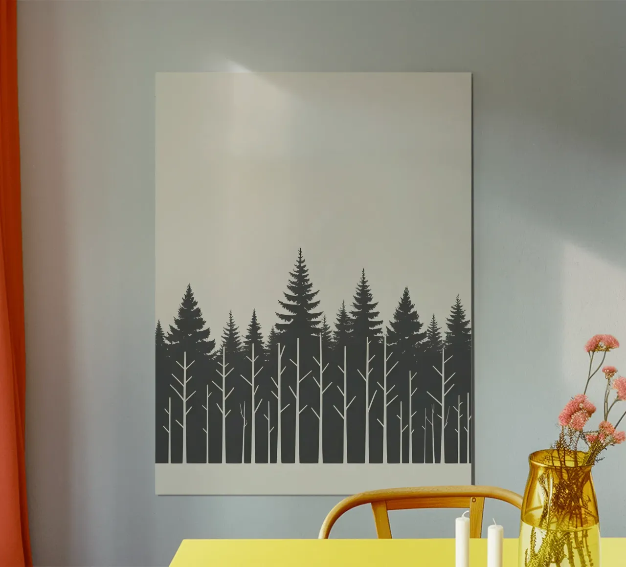 Semplice silhouette della linea del bosco poster da The Green Room