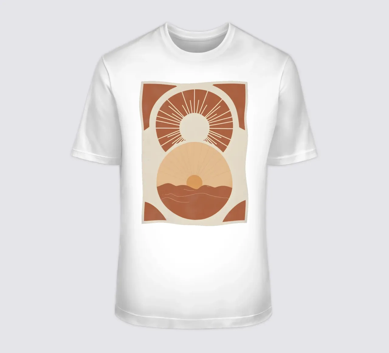 Sole astratto con linee geometriche radianti t-shirt da Botanical Gallery