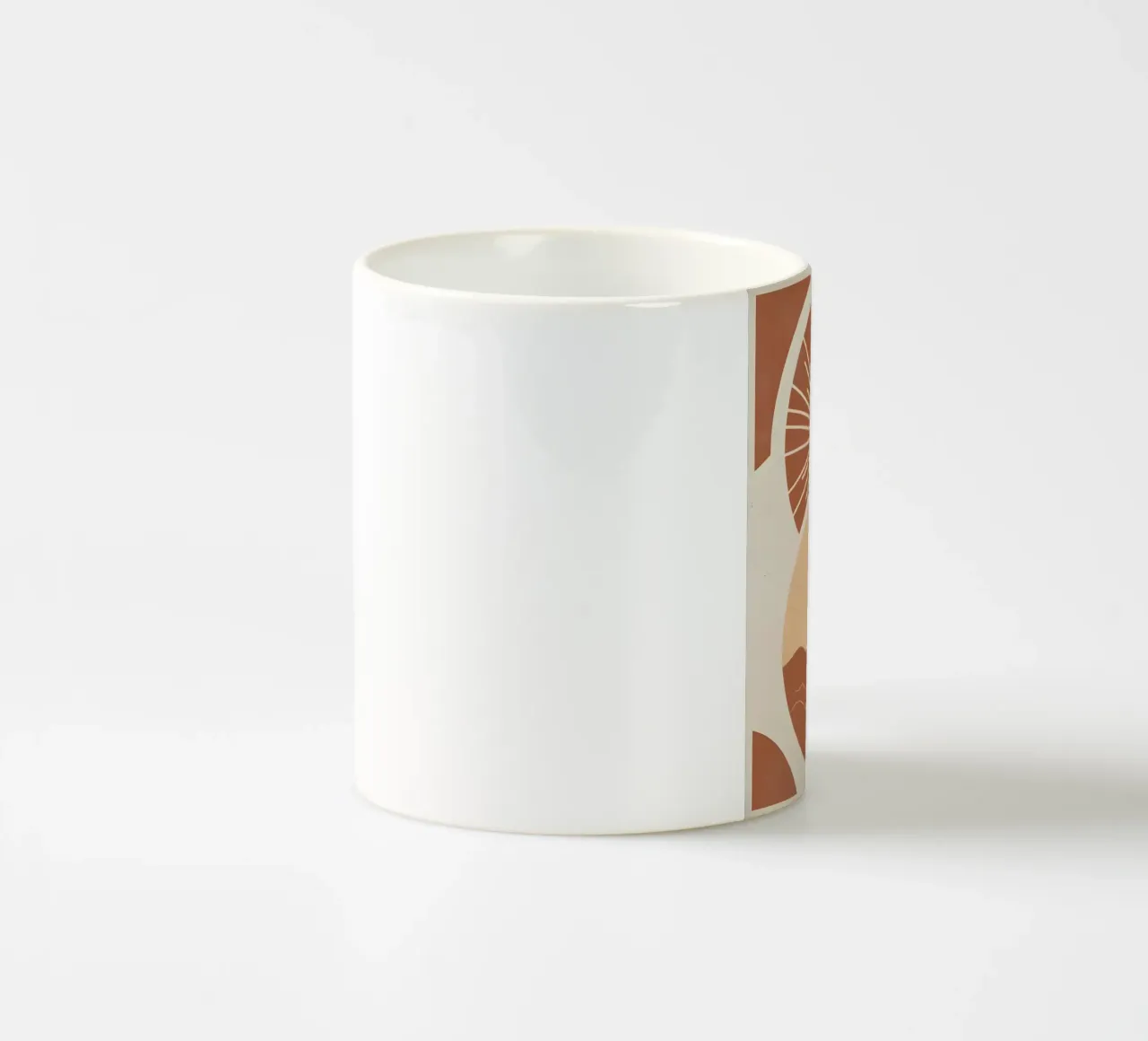 Sole astratto con linee geometriche radianti tazza in ceramica da Botanical Gallery