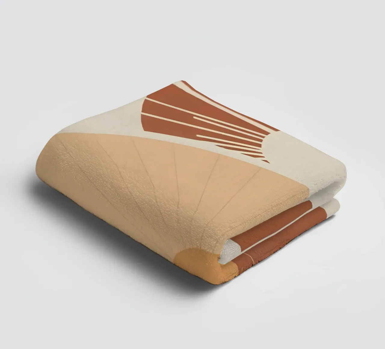 Sole astratto con linee geometriche radianti asciugamano da bagno da Botanical Gallery