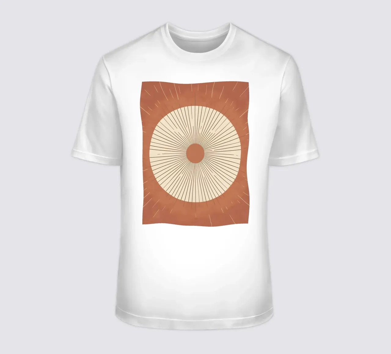 Sole astratto con linee geometriche radianti t-shirt da Botanical Gallery