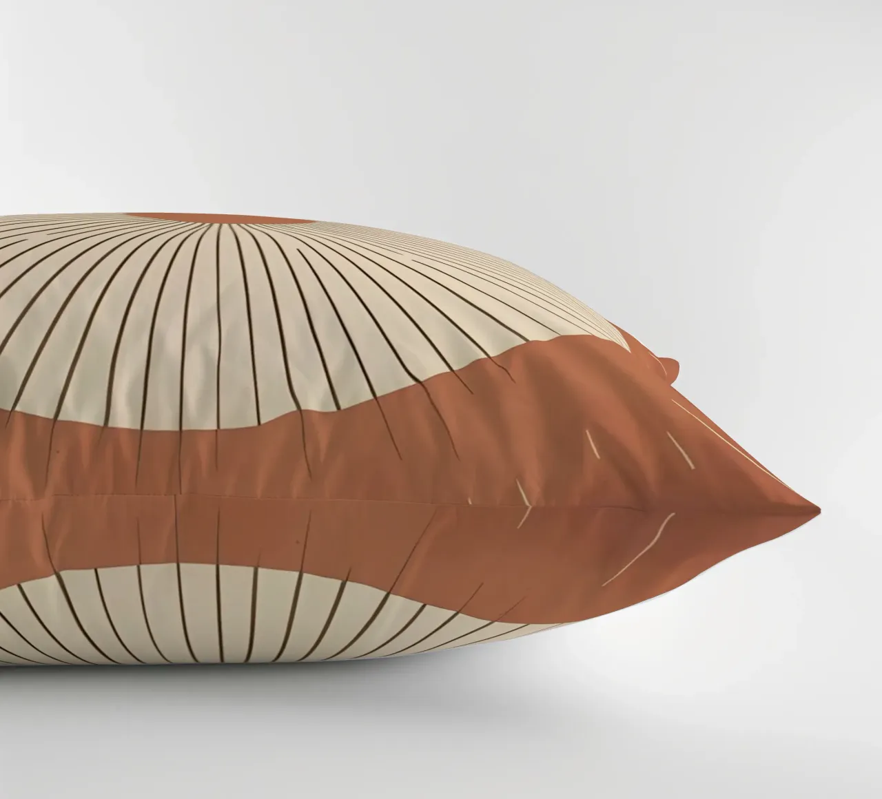 Sole astratto con linee geometriche radianti cuscino da Botanical Gallery