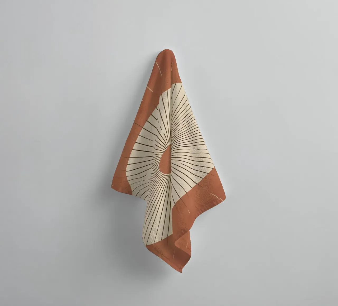 Sole astratto con linee geometriche radianti asciugamano da bagno da Botanical Gallery