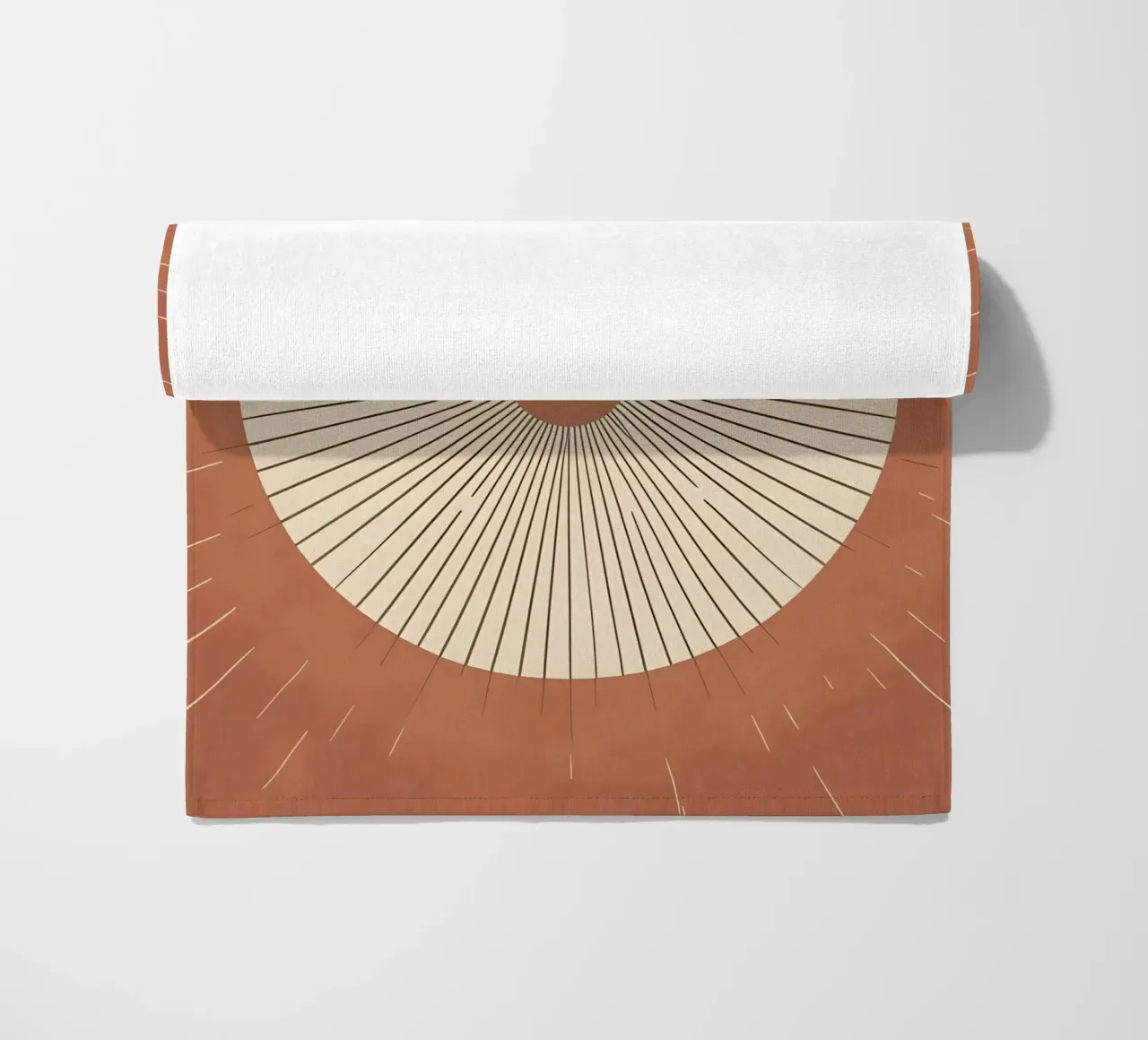 Sole astratto con linee geometriche radianti telo mare da Botanical Gallery