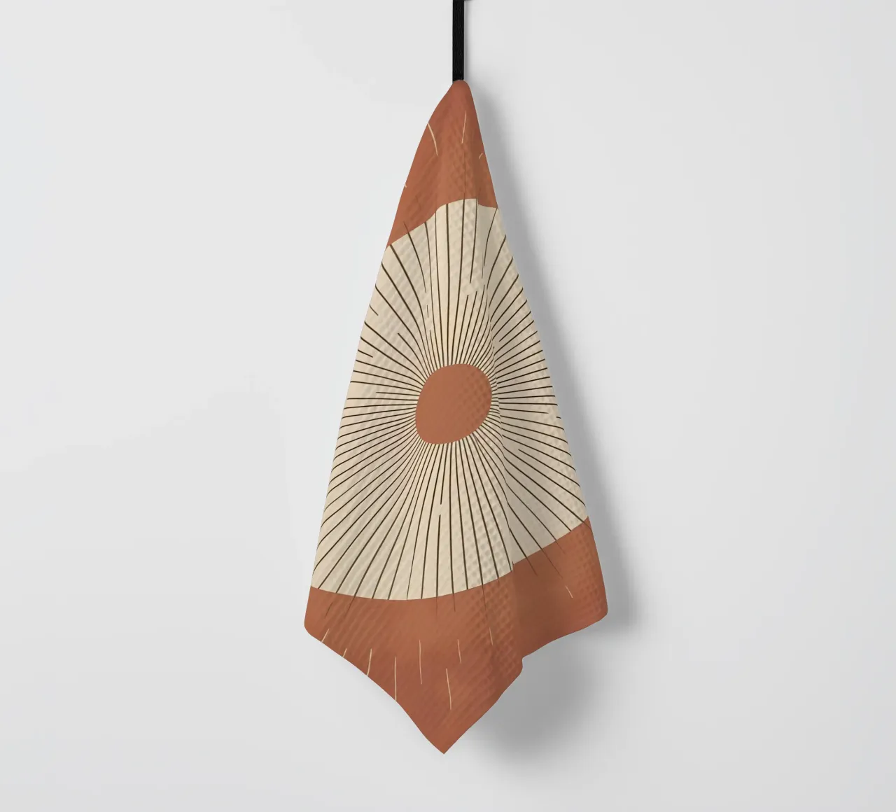 Sole astratto con linee geometriche radianti canovaccio da cucina da Botanical Gallery