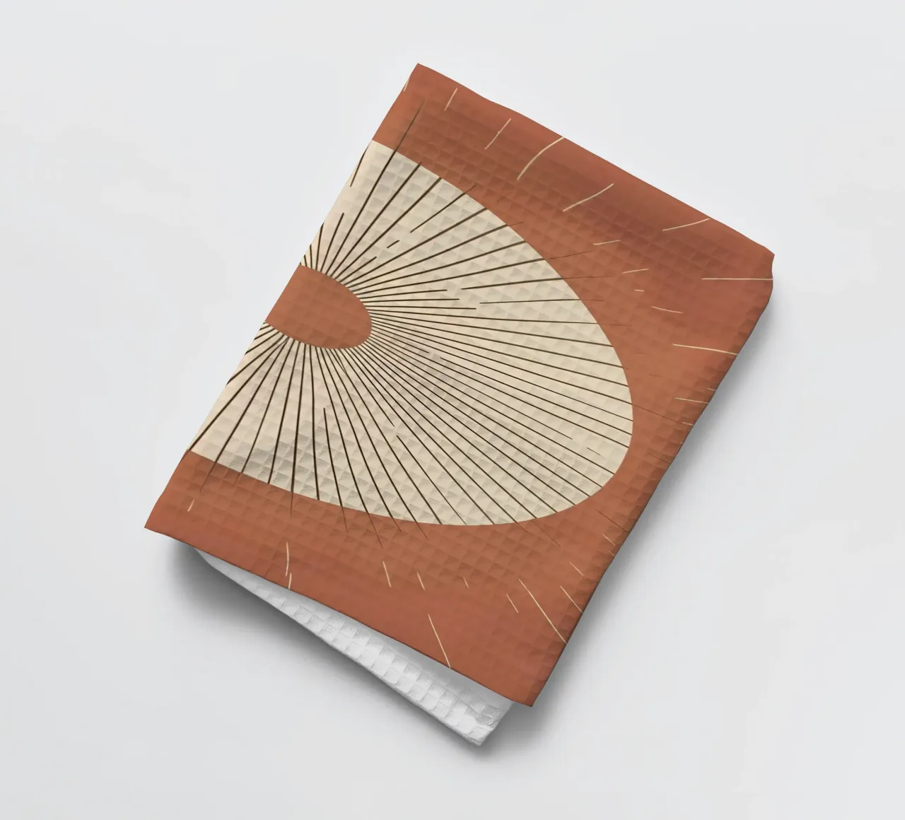 Sole astratto con linee geometriche radianti canovaccio da cucina da Botanical Gallery