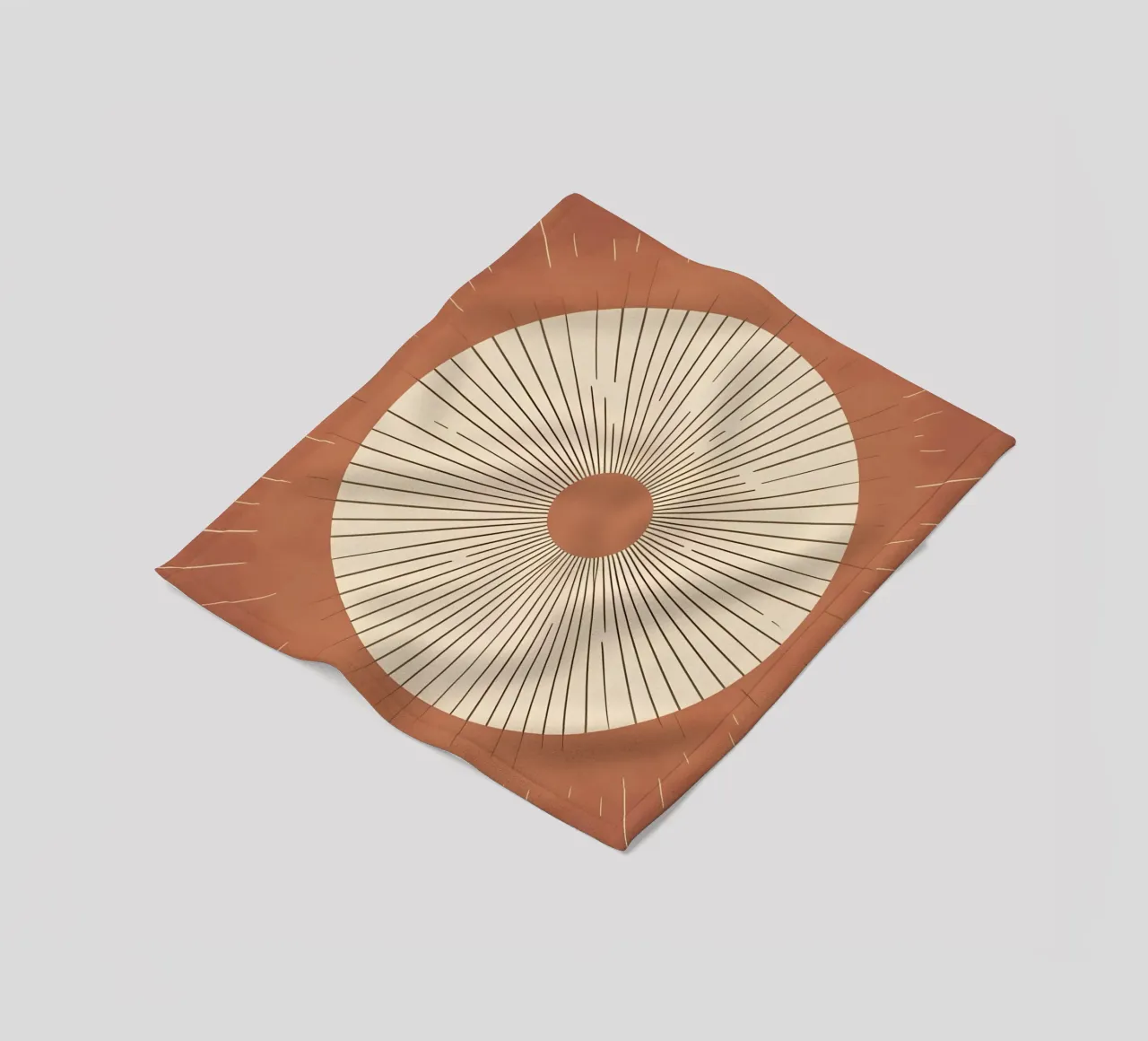 Sole astratto con linee geometriche radianti coperta in pile da Botanical Gallery