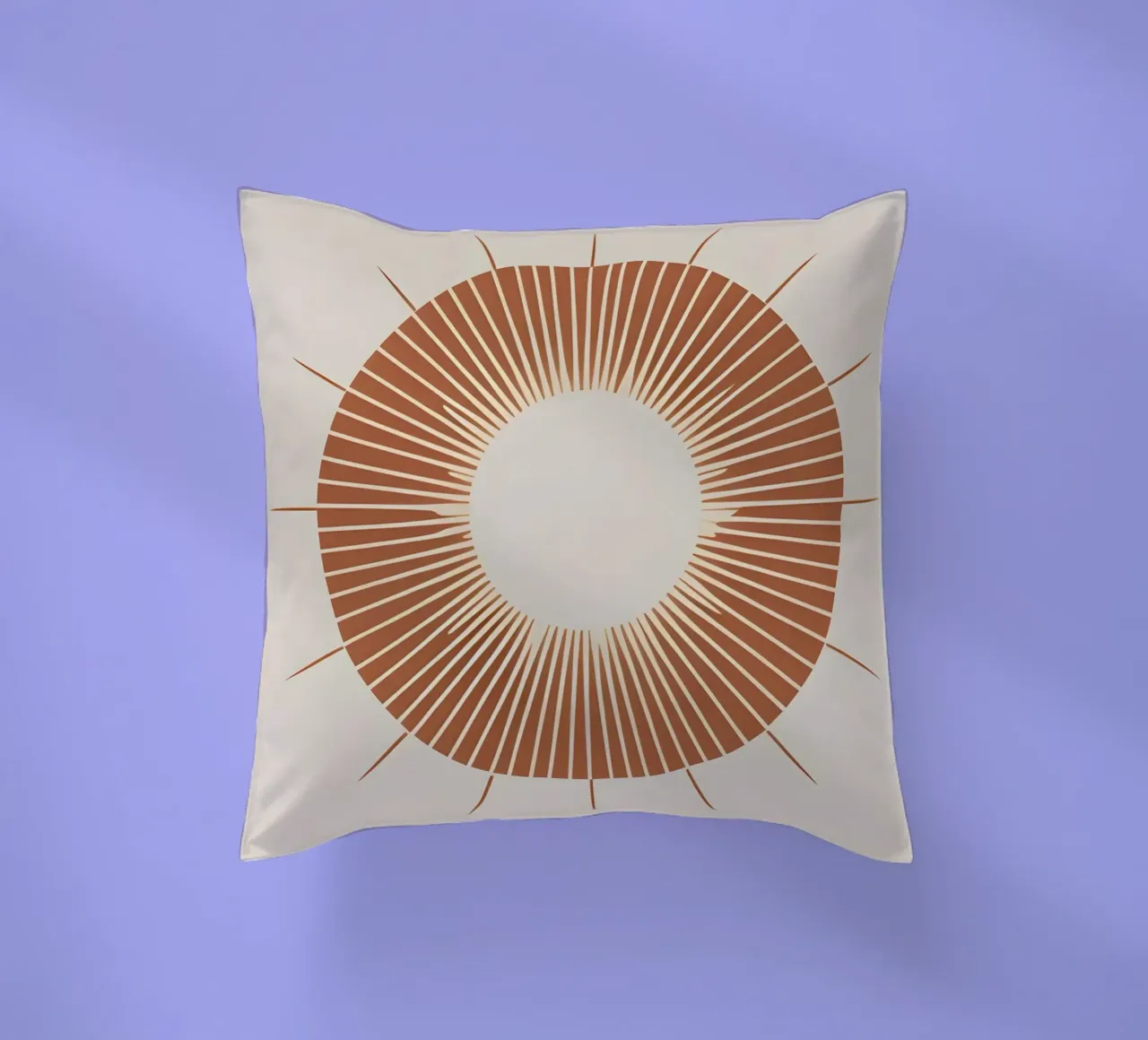 Sole astratto con linee geometriche radianti cuscino da Botanical Gallery