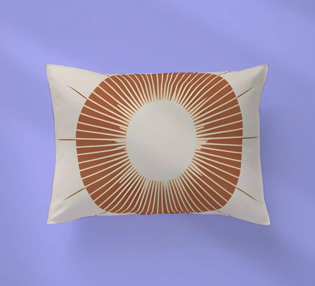 Sole astratto con linee geometriche radianti cuscino da Botanical Gallery