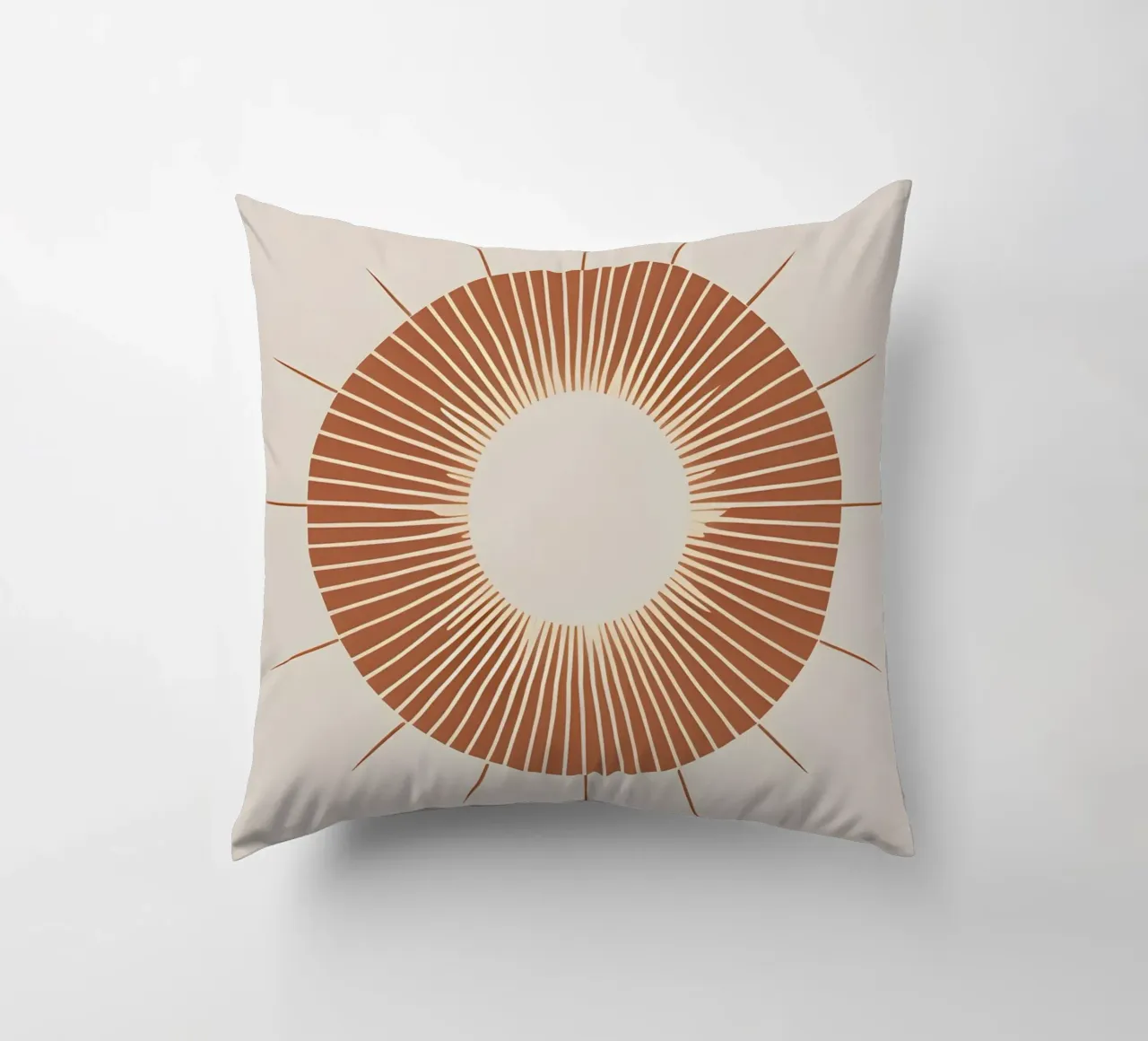 Sole astratto con linee geometriche radianti cuscino da Botanical Gallery