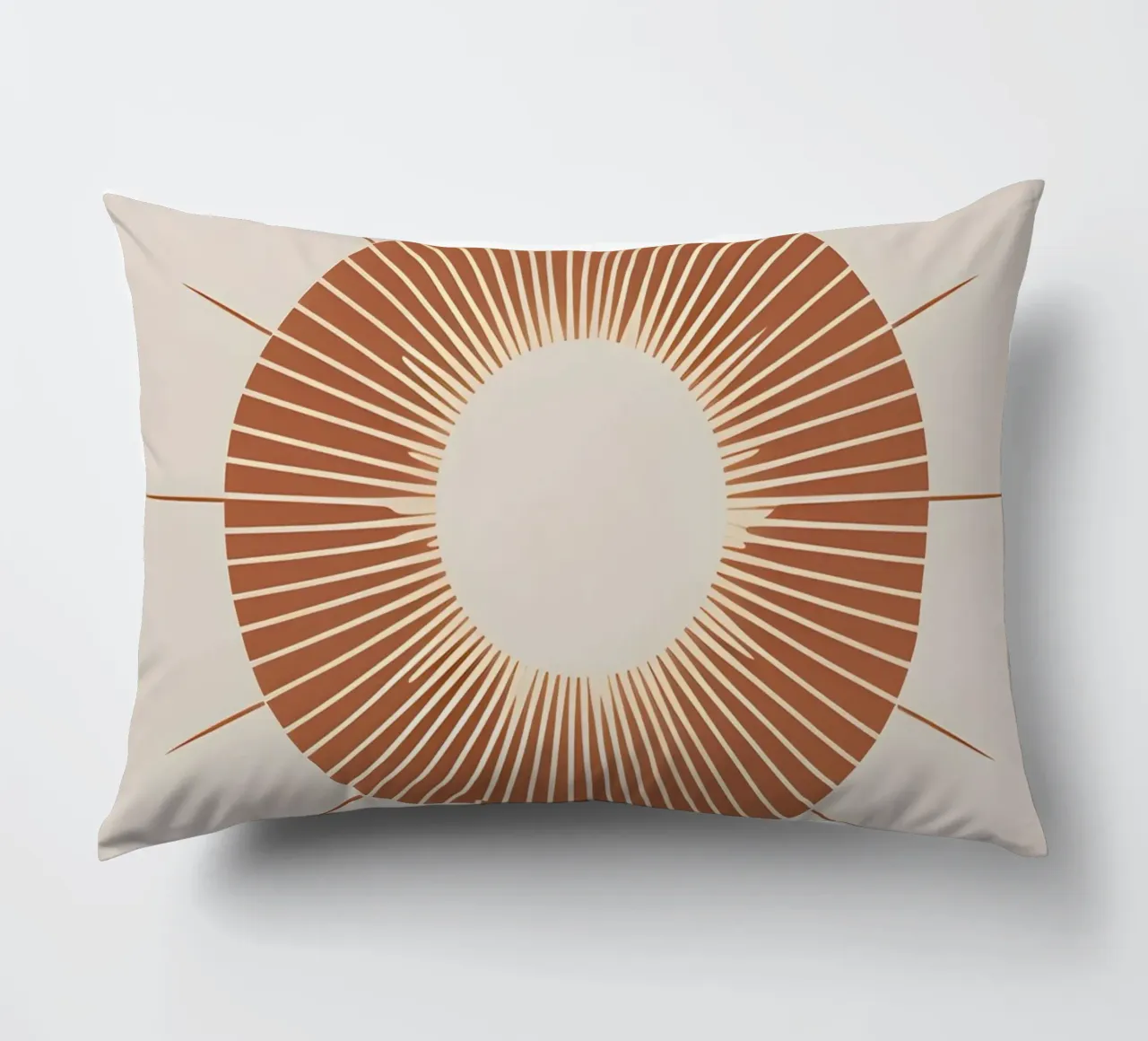 Sole astratto con linee geometriche radianti cuscino da Botanical Gallery