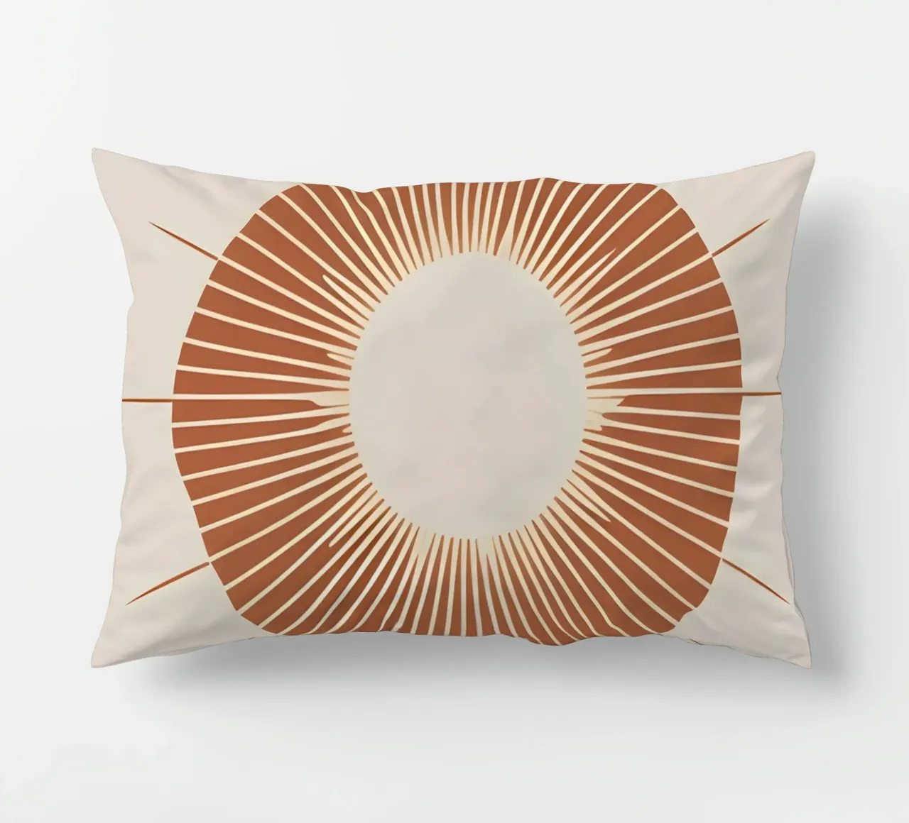 Sole astratto con linee geometriche radianti cuscino da Botanical Gallery