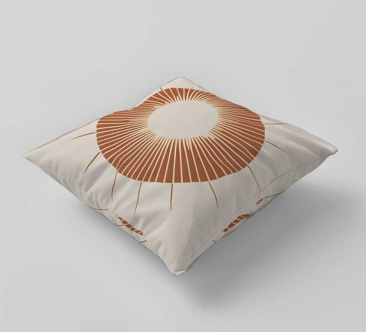 Sole astratto con linee geometriche radianti cuscino da Botanical Gallery