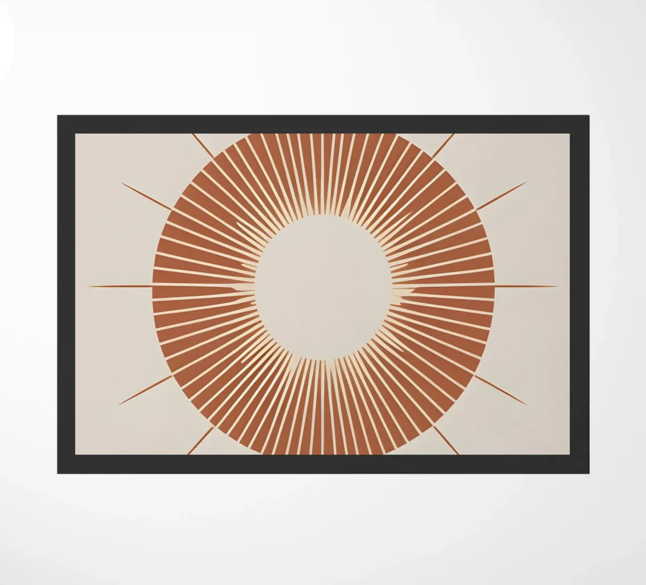 Sole astratto con linee geometriche radianti zerbino da Botanical Gallery
