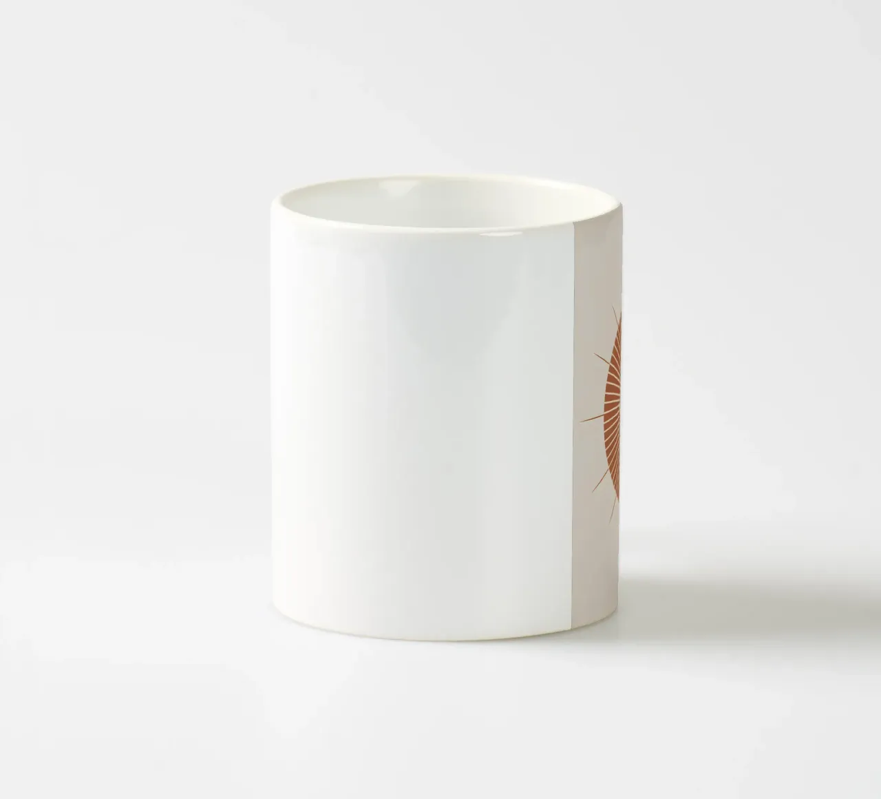 Sole astratto con linee geometriche radianti tazza in ceramica da Botanical Gallery