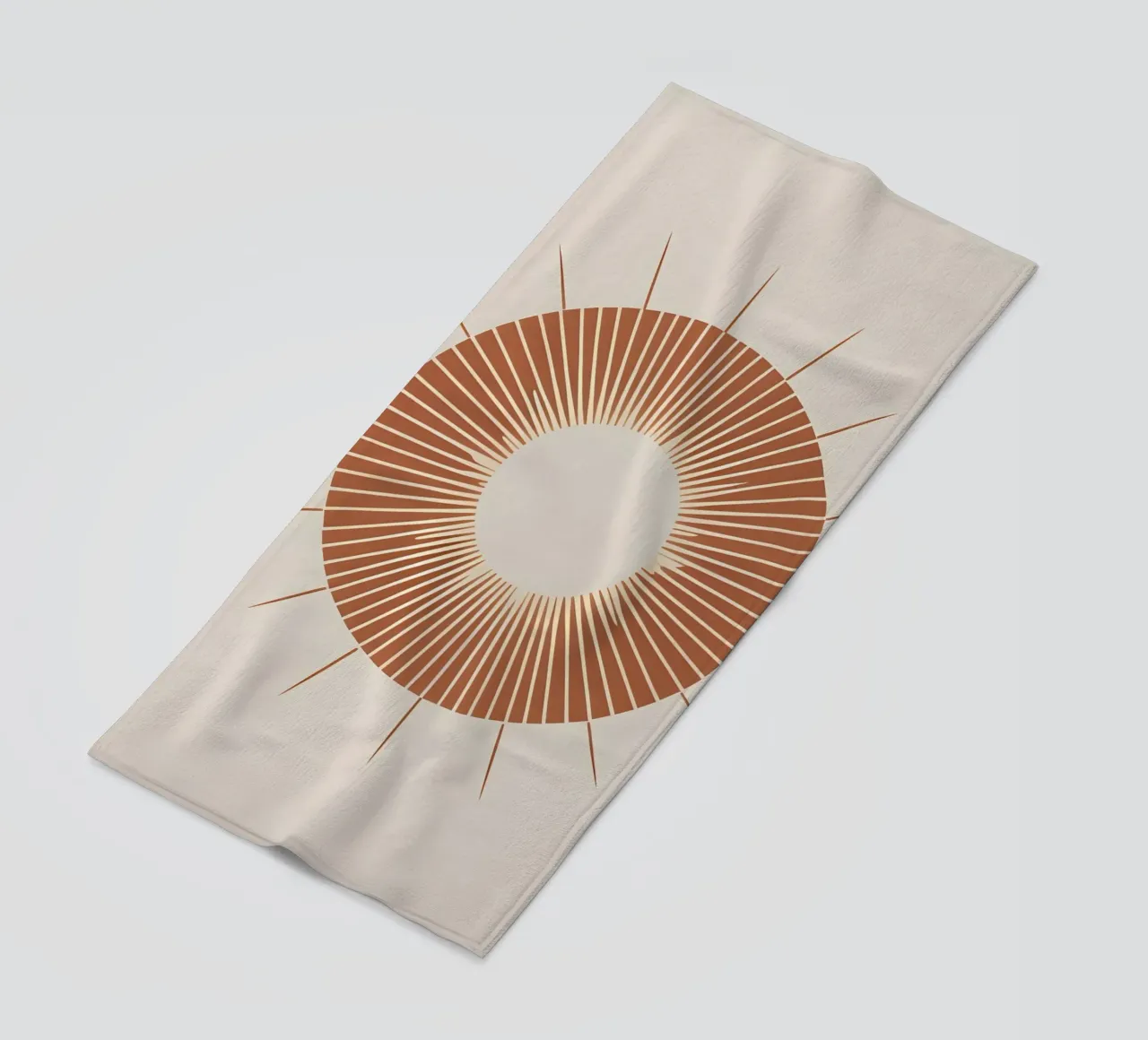 Sole astratto con linee geometriche radianti telo mare da Botanical Gallery