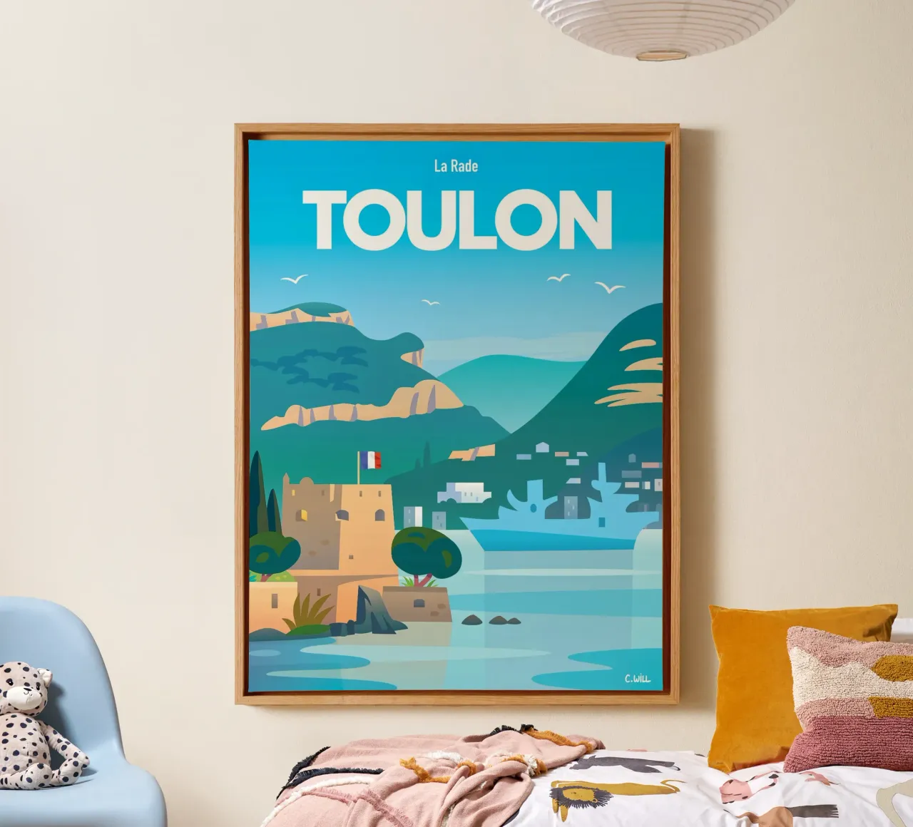 Toulon tela con Cornice a cassetta da C.WILL