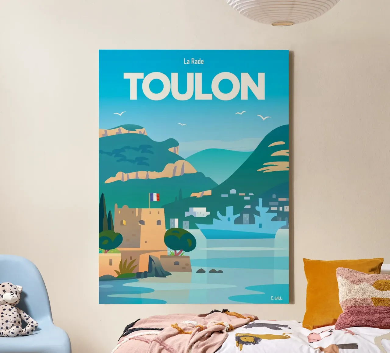 Toulon tela con Cornice a cassetta da C.WILL